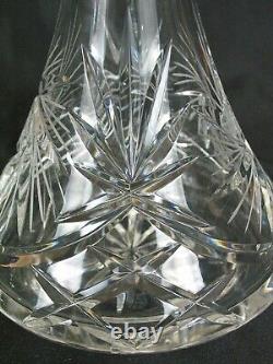 Antique ABP American Brilliant Cut Clear Crystal Large Decanter 15