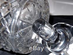 Antique ABP Crystal Decanter Cut Stopper Star Bottom Numbered American Brilliant
