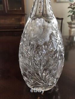Antique ABP Cut Crystal Decanter 15 Tall