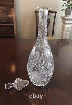 Antique ABP Cut Crystal Decanter 15 Tall