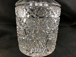 Antique ABP Cut Glass Double Miter CALVE 8 1/2 Decanter / Carafe Egginton