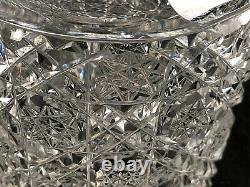Antique ABP Cut Glass Double Miter CALVE 8 1/2 Decanter / Carafe Egginton