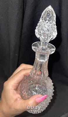 Antique ABP cut Crystal Caraffe Decanter bottle diamond pattern Brilliant Cut