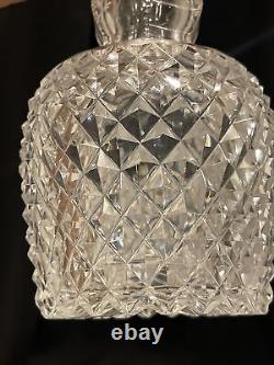 Antique ABP cut Crystal Caraffe Decanter bottle diamond pattern Brilliant Cut