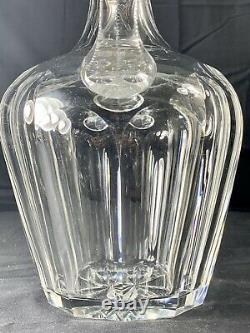 Antique Abp 7lb 4 Pint Signed Hawkes Sterling Silver Cut Glass Master Decanter