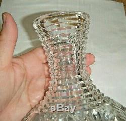 Antique Abp Victorian Very Fine Cut Crystal Carafe Water Wine Bottle Decanter