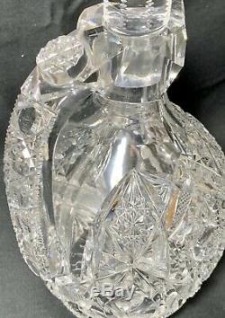 Antique Abp Wonderfully Superior J. Hoare Cut Glass Whiskey Decanter Bottle