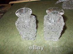 Antique American Brillian Period Dorflinger Cut Glass Decanters