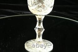 Antique American Brilliant Cut Crystal ABP Decanter Carafe with 4 glasses