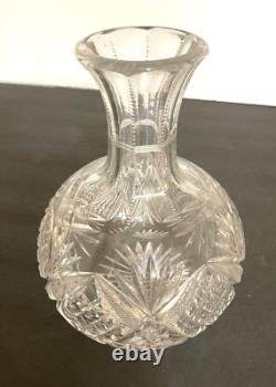 Antique American Brilliant Cut Crystal Antique Wine Carafe