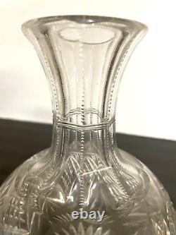 Antique American Brilliant Cut Crystal Antique Wine Carafe