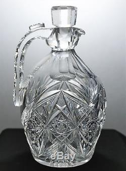 Antique American Brilliant Cut Glass Decanter / Jug