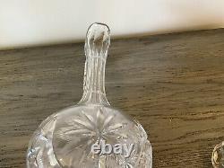 Antique American Brilliant Decanter Cut Crystal 11