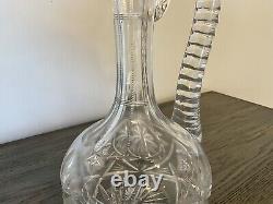 Antique American Brilliant Decanter Cut Crystal 11