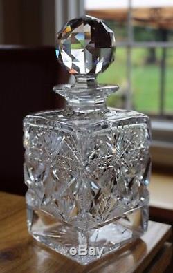 Antique American Brilliant Dorflinger Tantalus Set Marlboro Crystal Decanters