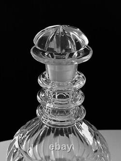 Antique Baccarat Engraved Cut Glass Decanter with Royal Lubicz Crest c1850