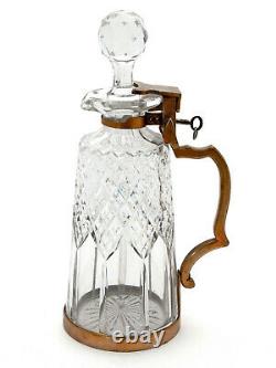 Antique Betjemanns Patent Locking Cut Glass Decanter