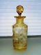 Antique Bohemian Cut To Clear Etched Glass Decanter Moser Attributed