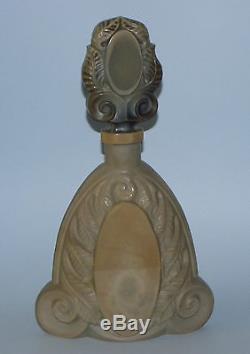 Antique Bohemian Czech Cut Lythialin Glass Egermann Type Decanter Bottle