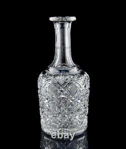 Antique Brilliant Cut Crystal Decanter Elegant Glass Barware