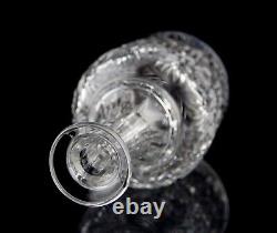 Antique Brilliant Cut Crystal Decanter Elegant Glass Barware