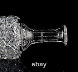 Antique Brilliant Cut Crystal Decanter Elegant Glass Barware