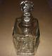 Antique Cut Crystal Gin Decanter With Juniper Berries On All Sides- Amazing