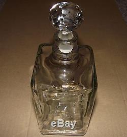 Antique Cut Crystal Gin Decanter with Juniper Berries on All Sides- AMAZING