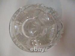 Antique Cut Glass Decanter With Original Cut Glass Stopper 7 Tall