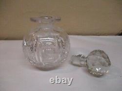 Antique Cut Glass Decanter With Original Cut Glass Stopper 7 Tall