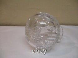 Antique Cut Glass Decanter With Original Cut Glass Stopper 7 Tall