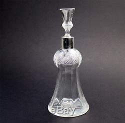 Antique Cut Glass Rare Edinburgh crystal thistle Whisky Noggin / Decanter C. 1911