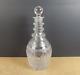 Antique Cut Glass Ring Neck Decanter Swag Drape Pattern