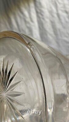 Antique Decanter, American, Blown, cut, and engraved glass