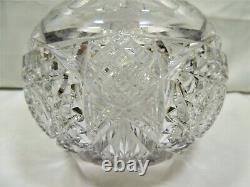 Antique Decanter Carafe Whiskey Water ABP Clear Deep Cut Glass Brilliant