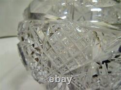 Antique Decanter Carafe Whiskey Water ABP Clear Deep Cut Glass Brilliant