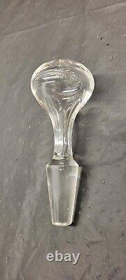 Antique Decanter Facet Cut Neck Crystal American c 1870 # 4142