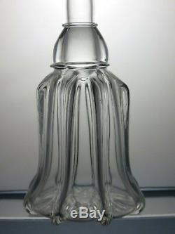 Antique English Early Victorian Mould Blown Glass Newcastle Style Pillar19th C