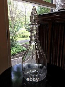 Antique English or American Blown and Cut Glass Decanter c. 1800