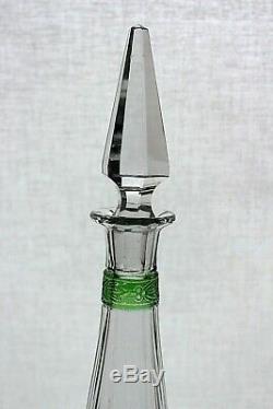 Antique French Baccarat cut crystal stemware decanter set c 1900