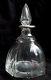 Antique French Cut Glass Decanter With Sterling Rim