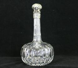 Antique Gorham ABP Cut Glass Decanter with Sterling Lid 9-3/8H c. 1889 S28