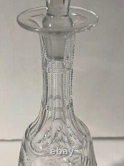 Antique Hand Blown Cut Glass Spirit Decanter Blackberry Pattern for the Elixir