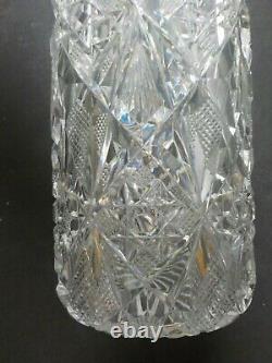 Antique Hawkes BRAZILIAN American Brilliant Cut Glass 15.75 Whiskey Decanter