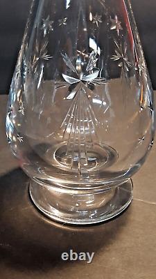 Antique Hawkes RARE AQUILA Cut Glass Decanter with Sterling Top Signed 10 1/2