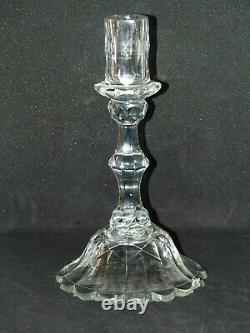 Antique Large Georgian Cut Glass Faceted Candle stick Circa 1770s