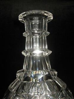 Antique Large Pair Cut Crystal Decanters by Straus