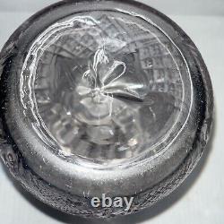 Antique Lavender Cut Glass Water Carafe Blown Glass