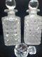 Antique Lead Crystal Hobnail Cut Glass Decanter Decanters X 2 & Extra Stopper