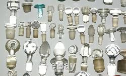 Antique Lot 69 of EAPG and Cut Glass Stoppers Cruet Apothocary Decanter Bottles